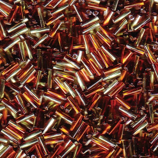 Picture of Miyuki Twist Bugle 6mm 3937 Silver Lined Bright Green Dark Topaz x10g