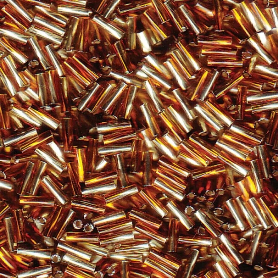 Picture of Miyuki Twist Bugle 6mm 3936 Silver Lined Light Yellow Dark Topaz x10g