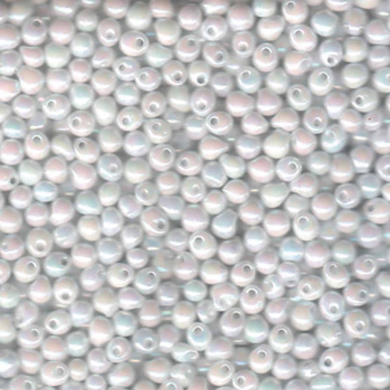 Picture of Miyuki Drop 3.4mm 471 White Pearl AB x10g