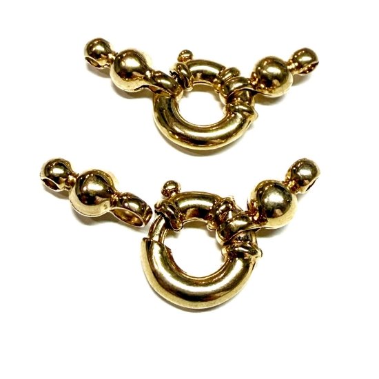 Picture of Neumann Nautical Lobster Spring Clasp 16mm round 23kt Gold Plated x1