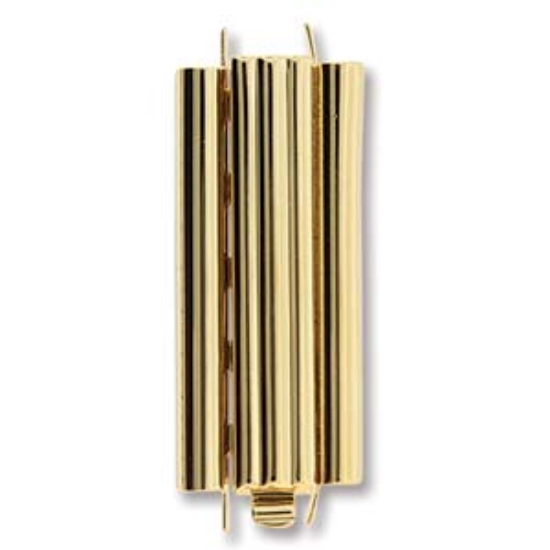 Picture of Beadslide Bar Design 10x29mm Gold Plated x1