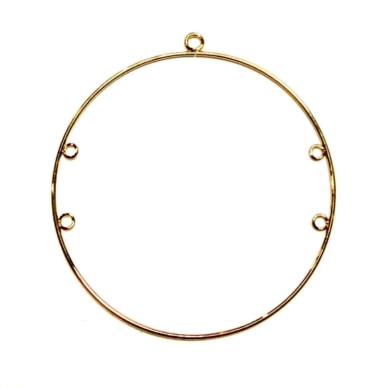 Picture of Stainless Steel Chandelier 50mm round with 5 loops Gold Plated x1