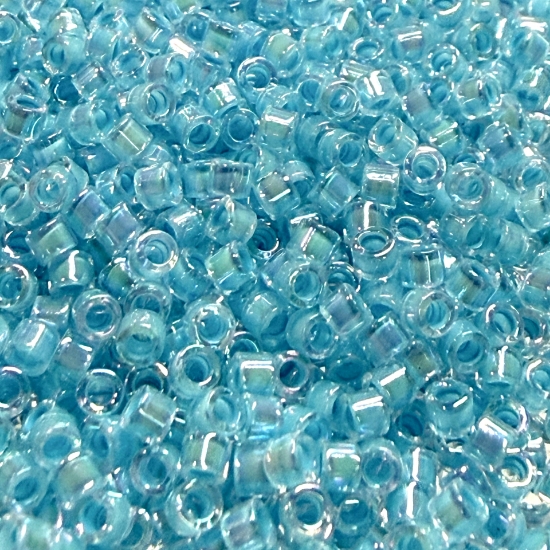 Picture of Miyuki Delica 10/0 DBM57 Aqua Lined Crystal AB x10g