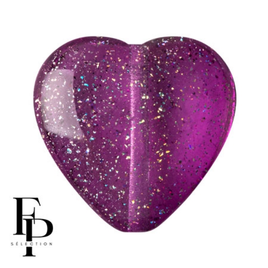 Picture of Hearts 16x15mm Constellation  Amethyst x1