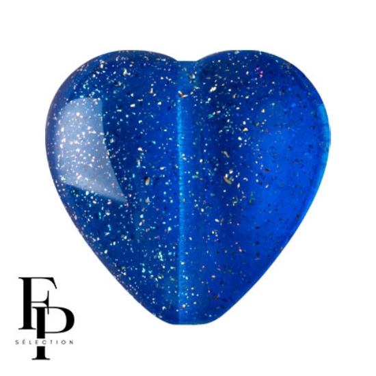 Picture of Hearts 16x15mm Constellation Blue x1