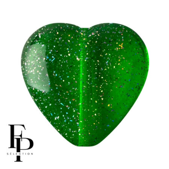 Picture of Hearts 16x15mm Constellation Green x1