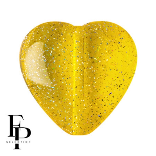 Picture of Hearts 16x15mm Constellation Yellow x1