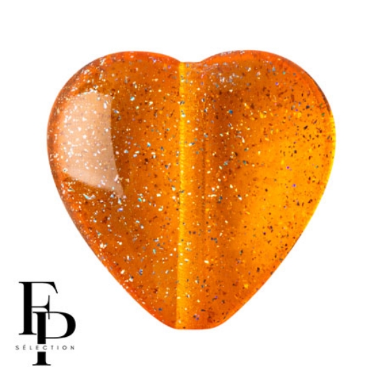 Picture of Hearts 16x15mm Constellation Orange x1