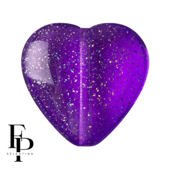 Picture of Hearts 16x15mm Constellation Violet x1 