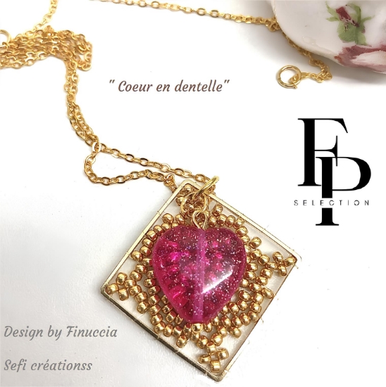 Picture of Hanger "Cœur en dentelle" – Instant download or Printed Copy 