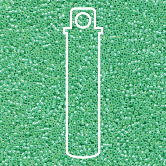 Picture of Miyuki Rocaille 8/0 4240 Duracoat Silver Lined Mint Green x22g