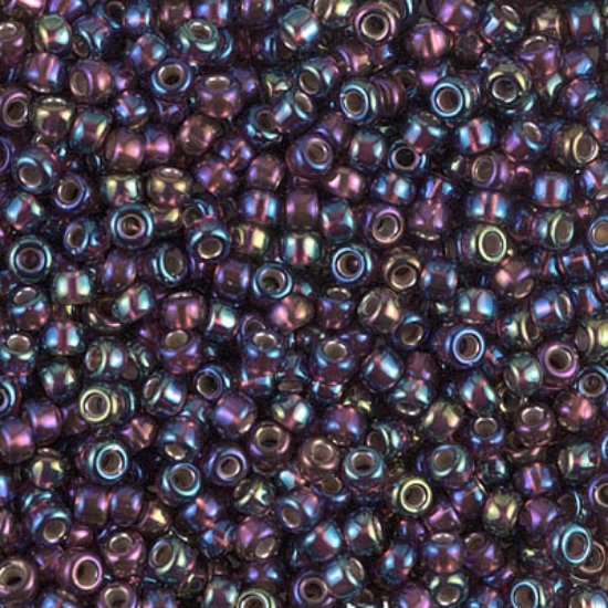 Picture of Miyuki Rocaille 8/0 1013 Silver Lined Dark Smoky Amethyst AB x10g