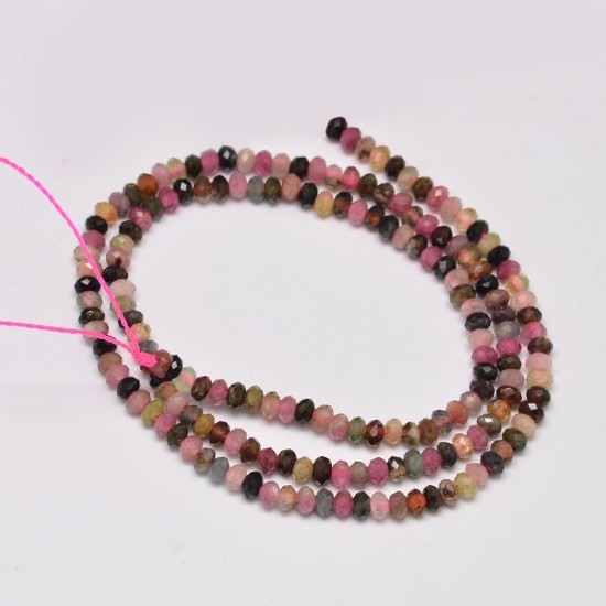 Picture of Tourmaline beads 3x2mm faceted rondelle x38cm
