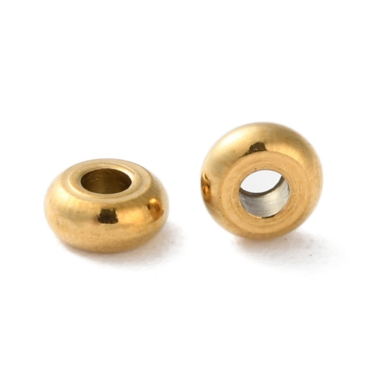 Picture of Stainless Steel Bead 4x2mm donut 18kt Gold Plated x10 