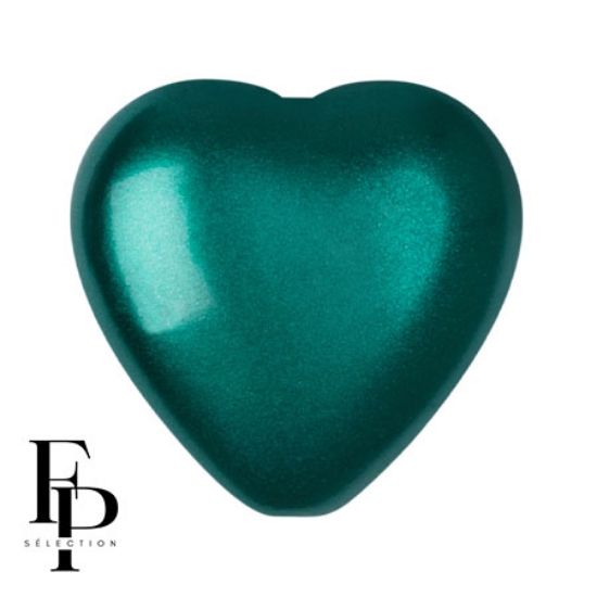 Picture of Hearts 16x15mm Pastel Emerald x1