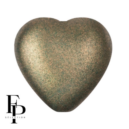 Picture of Hearts 16x15mm Bronze Green x1