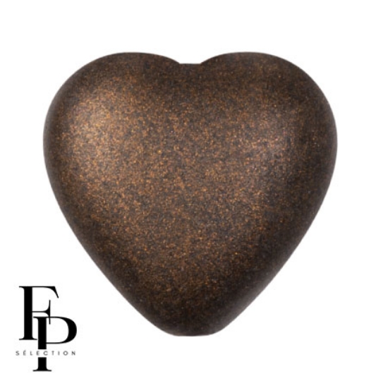Picture of Hearts 16x15mm Bronze Maroon x1