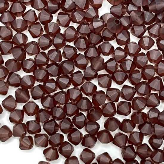 Picture of Preciosa Bead Rondell 4mm Burgundy Mat x100