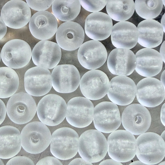 Picture of Round beads 4mm Crystal Mat x100