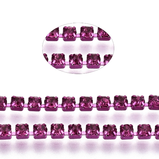 Picture of Strass Chain 2.1mm Electrophoresis - Fuchsia x1m
