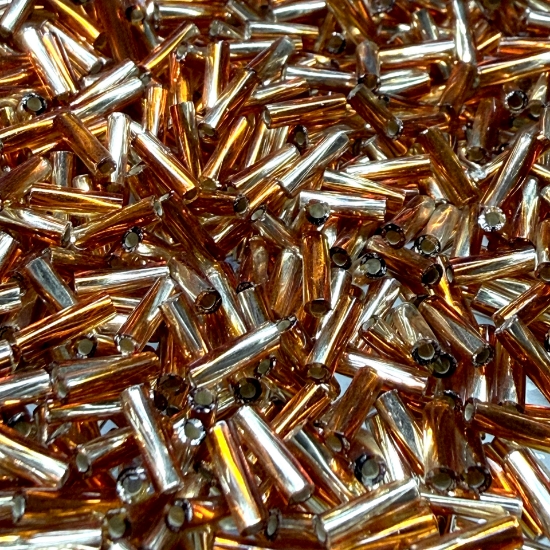 Picture of Miyuki Twist Bugle 6mm 3936 Silver Lined Light Yellow Dark Topaz x10g