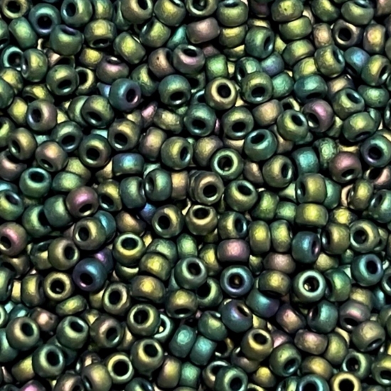 Picture of Miyuki Rocaille 11/0 2020 Mat Metallic Green/Blue Iris x10g