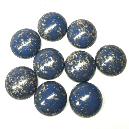 Picture of Cabochons par Puca® 18mm Opaque Sapphire Silver x1