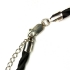 Picture of Choker 40 cm Rubber Twisted  and Sterling Silver end cap and lobster clasp Black x1