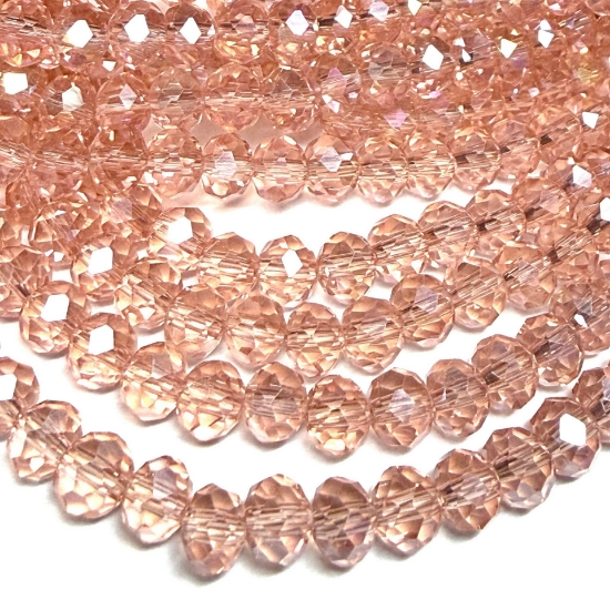 Picture of Faceted Rondelle 5x6mm Rose AB x38cm