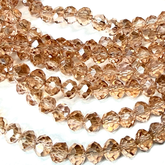 Picture of Faceted Rondelle 5x6mm Beige Luster x38cm