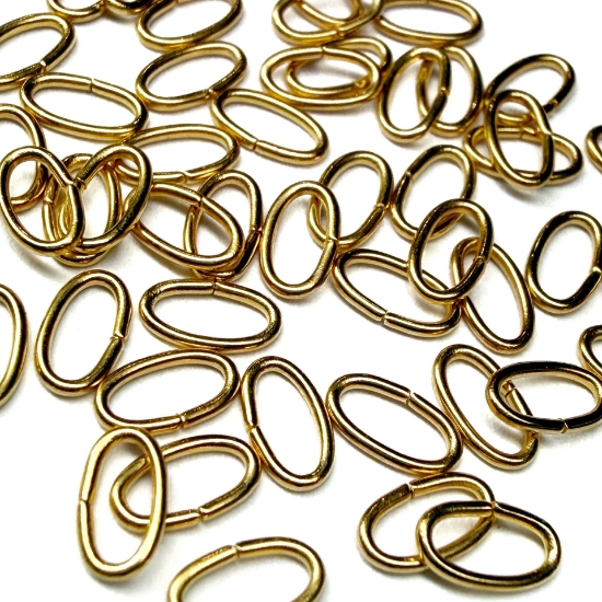 Picture of Jump Ring Oval 5x3mm Gold plated x20