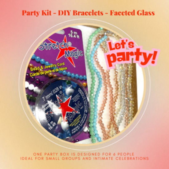 Picture of Party Kit Bracelets - Faceted Glass - Champagne Glow - 6 persons