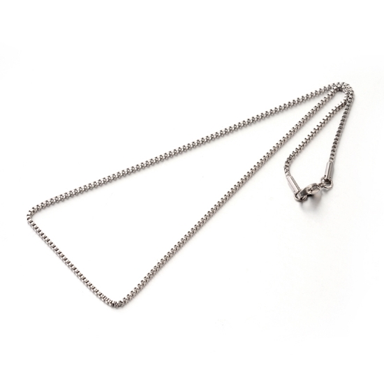 Picture of Stainless Steel Necklace Box Chain 1.5mm 50cm x1