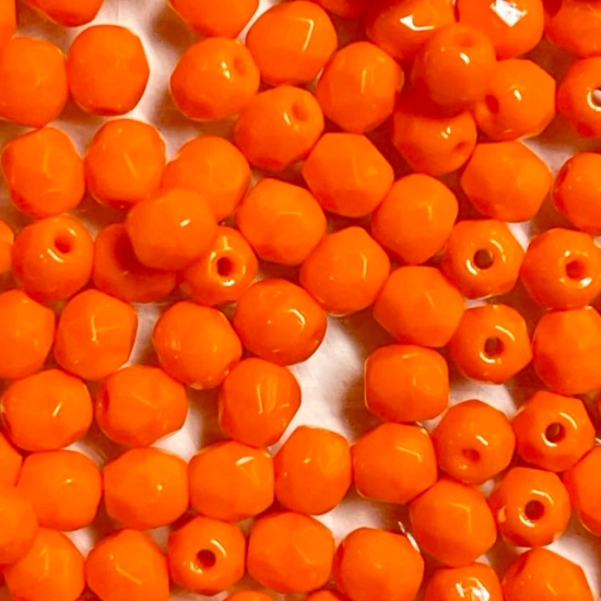 Picture of Fire-Polished 4mm Opaque Orange x100