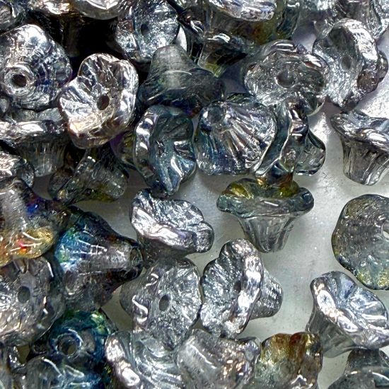 Picture of Flower Cup Beads 7x5mm Crystal Volcano x50