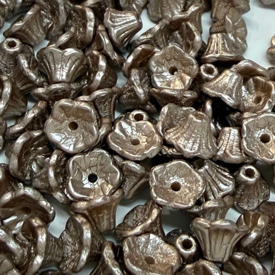 Picture of Flower Cup Beads 7x5mm Pastel Light Brown x50
