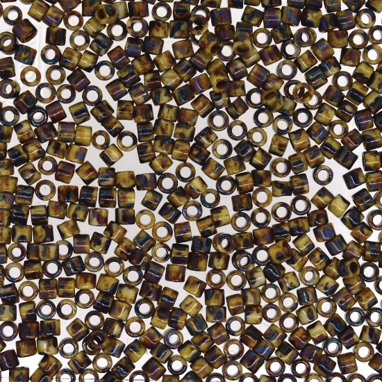 Picture of Miyuki Delica 10/0 DBM2267 Mat Opaque Brown Picasso x10g