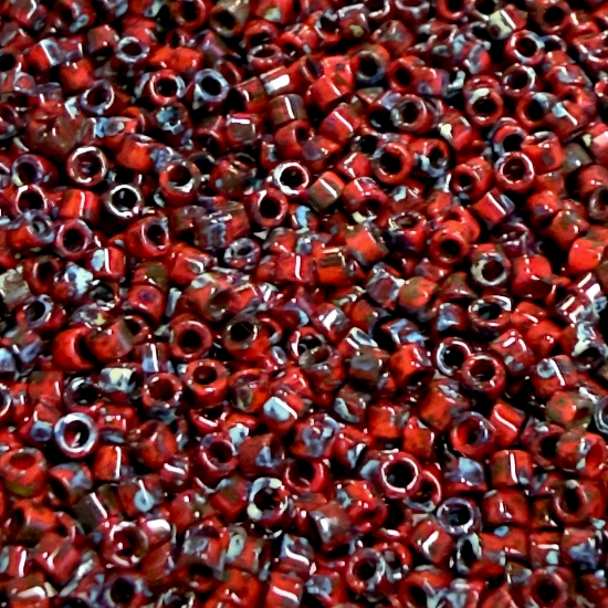 Picture of Miyuki Delica 11/0 DB2263 Mat Opaque Red Garnet Picasso x10g