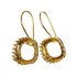 Bild von Premium Earring Crown Setting 4470 – 12 mm Square – 24 kt Gold Plated (set van 2)
