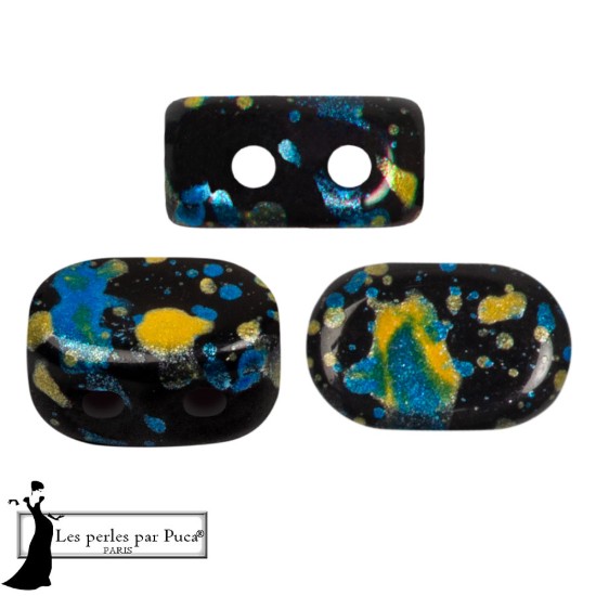 Afbeeldingen van Lipsi® Par Puca® 7x4mm Enamel Blue Yellow x10g