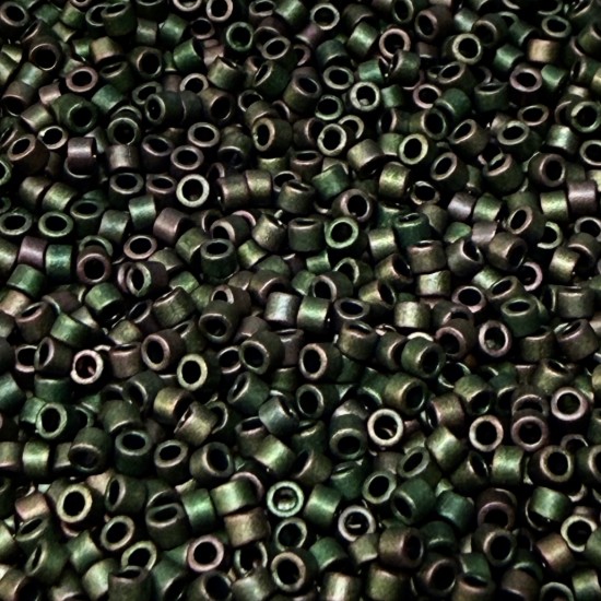 Afbeeldingen van Miyuki Delica 11/0 DB327 Mat Metallic Dark Green Iris x10g