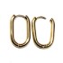 Image de Stainless Steel Hoop 25x16x3mm 18Kt Gold Plated x2