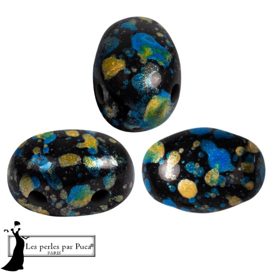 Bild von Samos® par Puca® 7x5mm Enamel Blue Yellow x10g