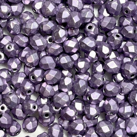 Image de Fire-Polished 4mm Saturated Metallic Ballet Slipper x100