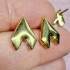 Image de Cymbal Provatas II GemDuo Ear Stud 24kt Gold Plate x2