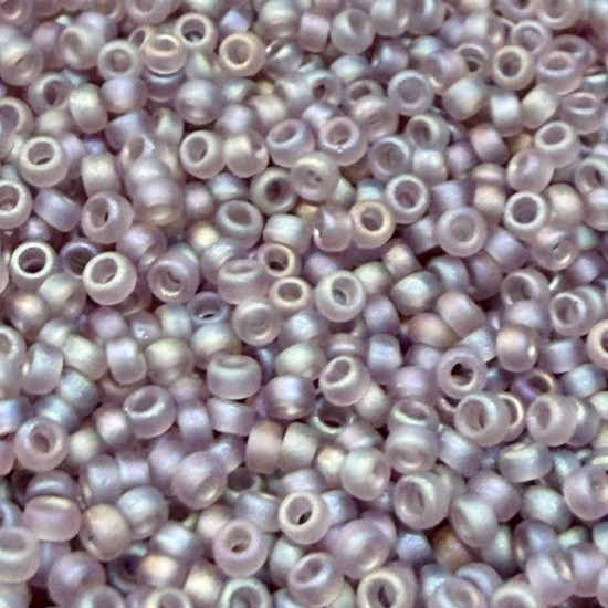 Изображение Miyuki Seed Beads 15/0 142FR Mat Smoky Amethyst AB x10g