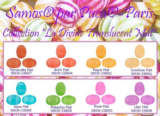 Изображение Samos® par Puca® 7x5mm La Divine Translucent Mat  Collection x40g