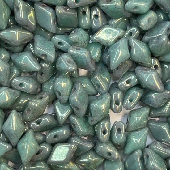 Image de DiamonDuo 2-hole 5x8mm Jade Teracota Red x10g