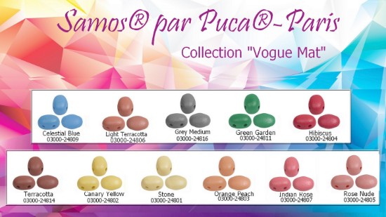 Изображение Samos® par Puca® 7x5mm Vogue Mat Collection x55g