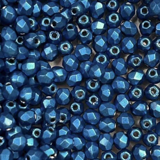 Afbeeldingen van Fire-Polished 4mm Saturated Metallic Marina x100